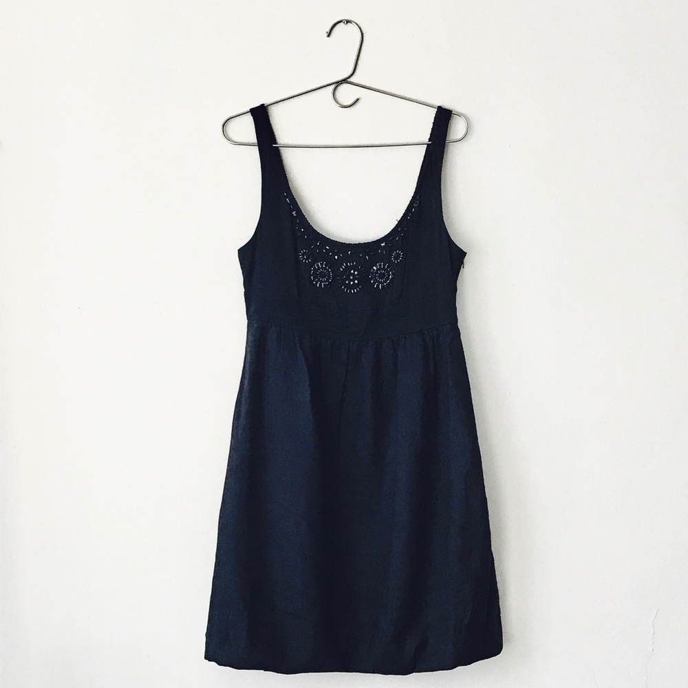 SALTAIRE Linen & Silk Dress Black Size M